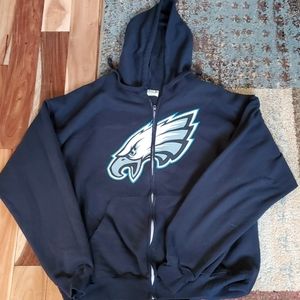 Eagles Logo North Pole zipper up hoodie